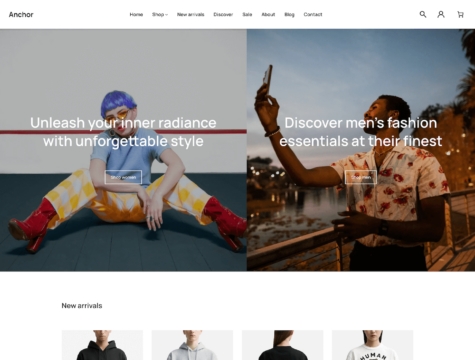 Anchor - fast and simple WooCommerce theme