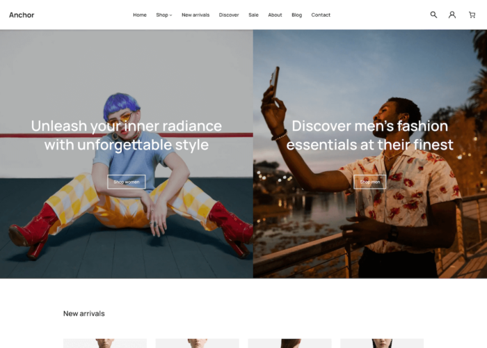 Anchor - fast and simple WooCommerce theme