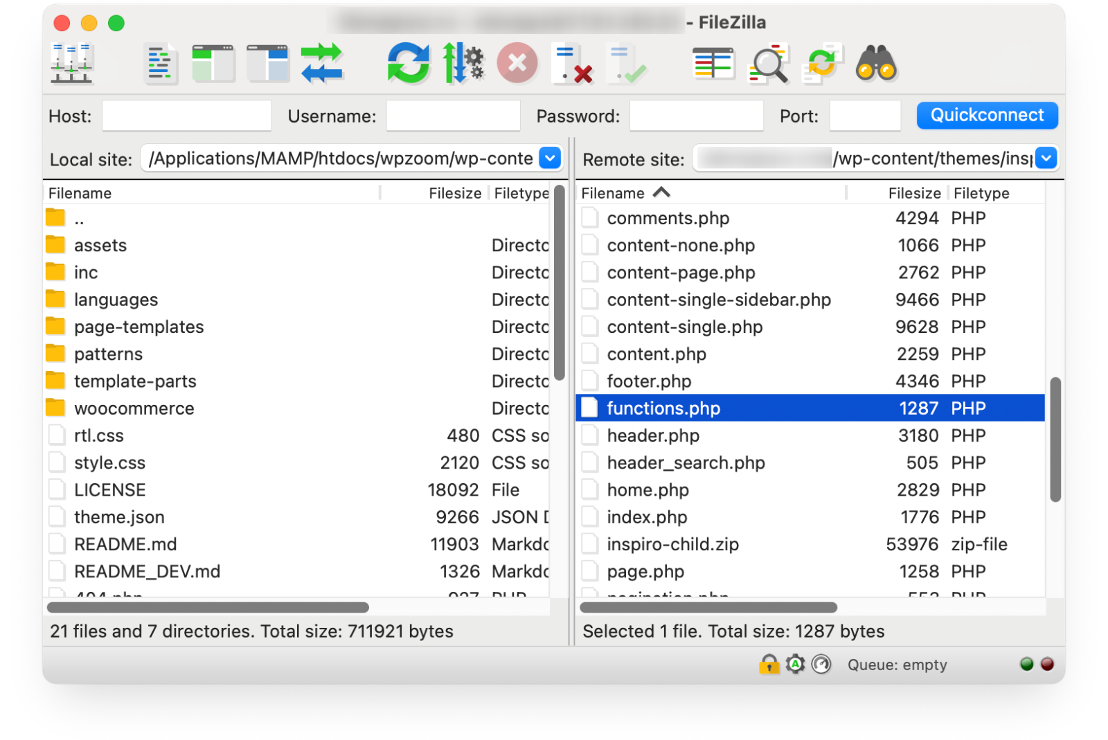 FileZilla functions.php