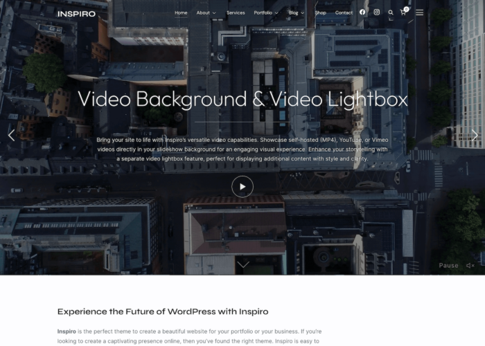 Inspiro Premium: WordPress Portfolio Theme