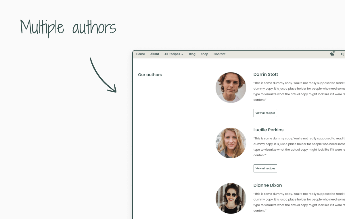 CookBook recipe theme authors