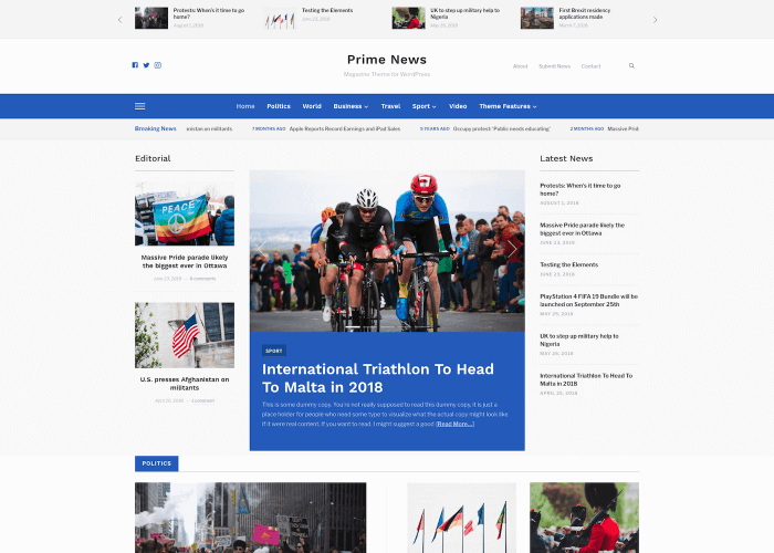 Prime News WordPress Theme