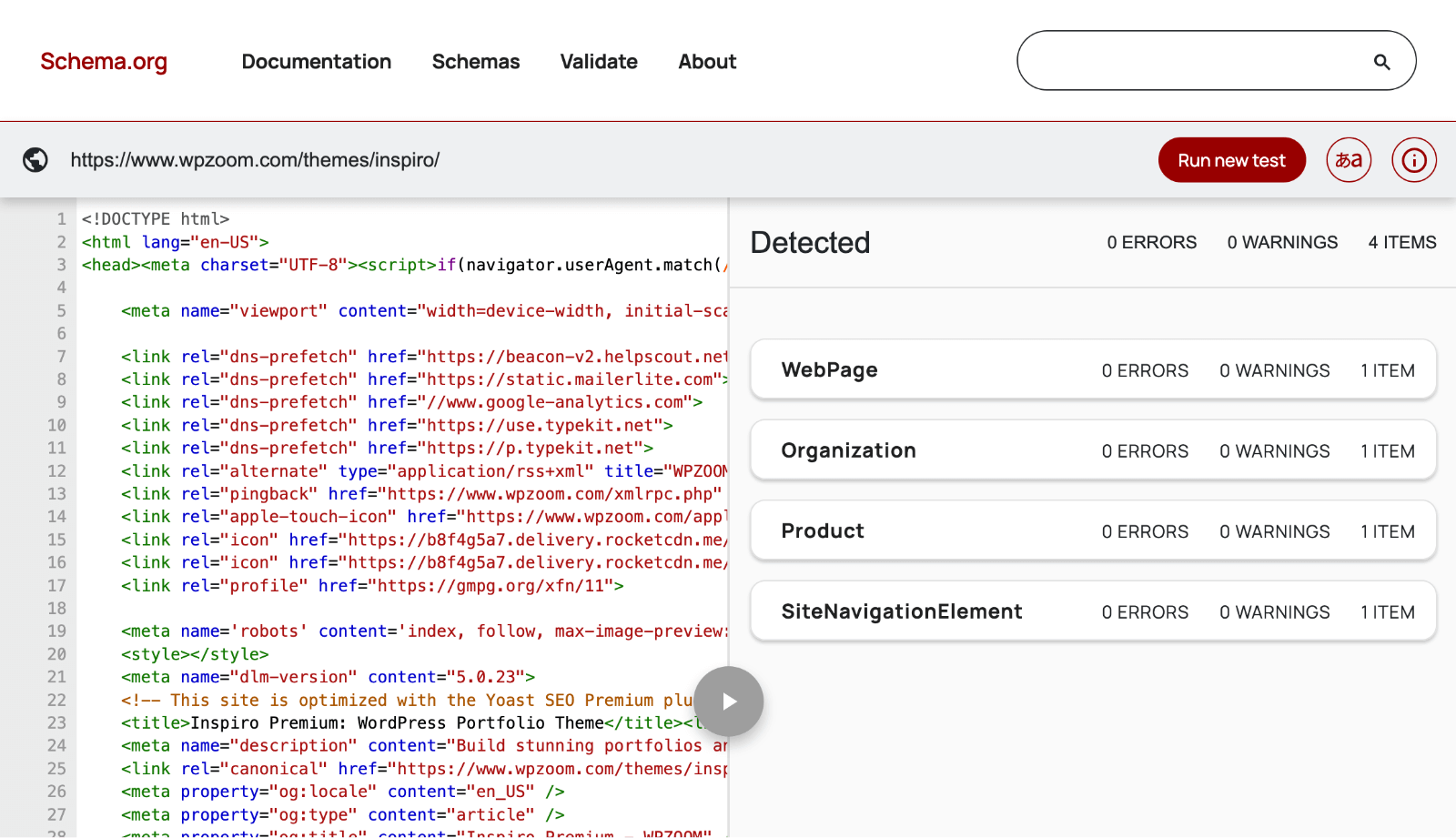 Schema Markup Validator