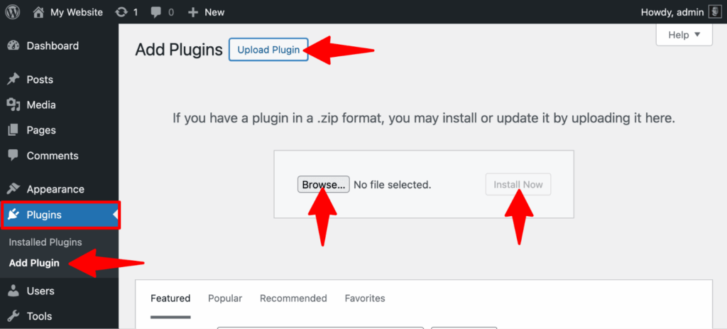 Upload plugin