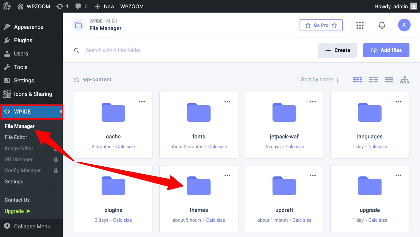 WPIDE > File Manger > Themes