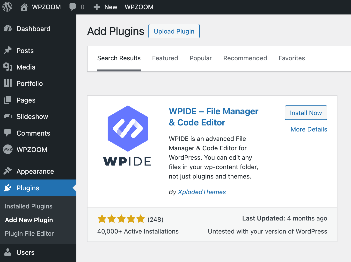 WPIDE plugin